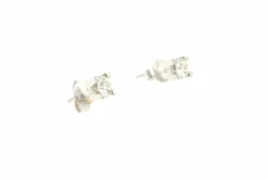 Boucles d'oreilles Années 70 en or blanc 18 carats serties de diamant