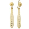 Boucles d'oreilles antiques en or piqué ivoire