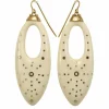 Boucles d'oreilles antiques en or piqué ivoire