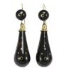 Boucles d'oreilles antiques en or piqué écaille de tortue