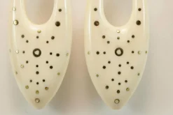 Boucles d'oreilles antiques en or piqué ivoire