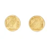 Boucles d'oreilles AOE vintage ronds en or jaune