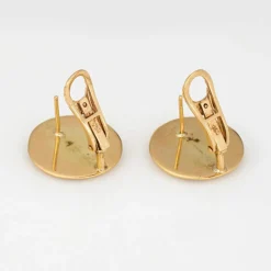 Boucles d'oreilles AOE vintage ronds en or jaune