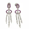 Boucles d'Oreilles Art Déco Diamants Rubis calibrés