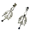 BOUCLES D'OREILLES ART DÉCO SAPHIRS DIAMANTS