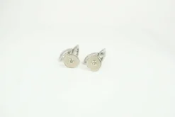 Boucles d'oreilles Art déco or blanc diamants
