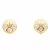 Boucles d'oreilles Art Déco en or jaune et blanc serties de diamants