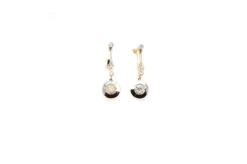 Boucles d'oreilles Art Déco Or jaune Platine Diamants