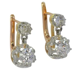 Boucles d'oreilles Art Déco Diamants : L'élégance des années 1920 en or et platine
