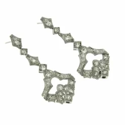 Boucles d'oreilles Art Déco Diamant