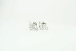Boucles d'oreilles Art déco or blanc diamants