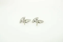 Boucles d'oreilles Art déco or blanc diamants