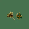 Boucles d'oreilles avec émeraudes