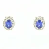 Boucles d'oreilles avec saphirs et diamants de 2,15 ct