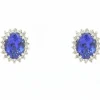 Boucles d'oreilles avec tanzanite de 2,77 carats