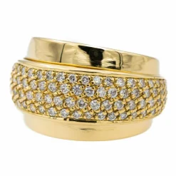 Boucles d'oreilles Bague Or jaune Diamant
