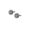 Boucles d'oreilles Belle Époque Marguerite or rose, diamants