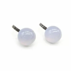 Boucles d'oreilles CALCEDONIA en or et diamants noirs