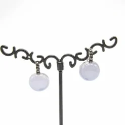 Boucles d'oreilles CALCEDONIA en or et diamants noirs