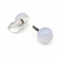 Boucles d'oreilles CALCEDONIA en or et diamants noirs
