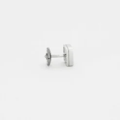 Boucles d'oreilles carrés or blanc et diamants