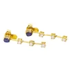 Boucles d'oreilles Ceylan en or et saphirs.