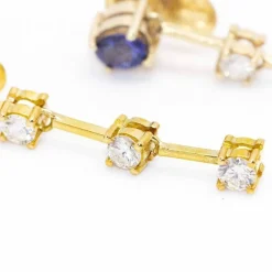 Boucles d'oreilles Ceylan en or et saphirs.