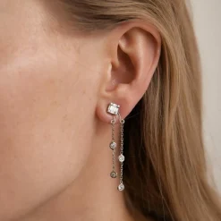Boucles d'oreilles Chaînette Diamants