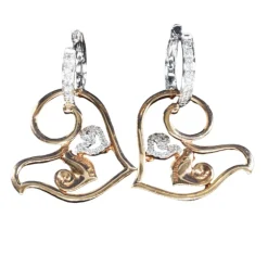 Boucles d'oreilles Chantecler or diamants