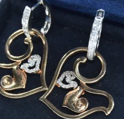 Boucles d'oreilles Chantecler or diamants