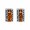 Boucles d'oreilles Citrines et Diamants