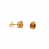 Boucles D'oreilles Citrine Or Jaune 18 Carats