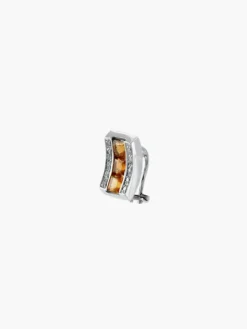 Boucles d'oreilles Citrines et Diamants