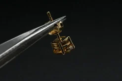 Boucles D'oreilles Citrine Or Jaune 18 Carats