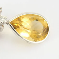 Boucles d'oreilles Citrines Perles