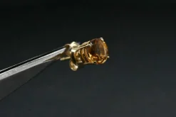 Boucles D'oreilles Citrine Or Jaune 18 Carats