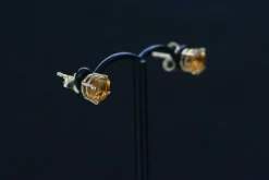 Boucles D'oreilles Citrine Or Jaune 18 Carats