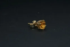 Boucles D'oreilles Citrine Or Jaune 18 Carats