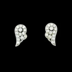 Boucles d'oreilles clip Art Déco en diamant