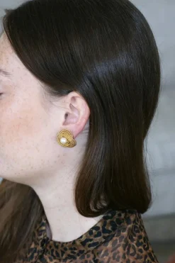Boucles d'Oreilles Clip Gubelin Or Torsadé et Perles