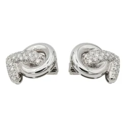 Boucles d'oreilles Clip Or blanc Diamant