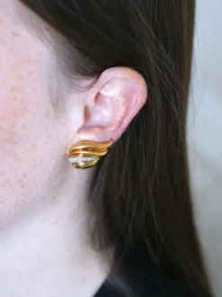 Boucles d'oreilles clip or et diamants
