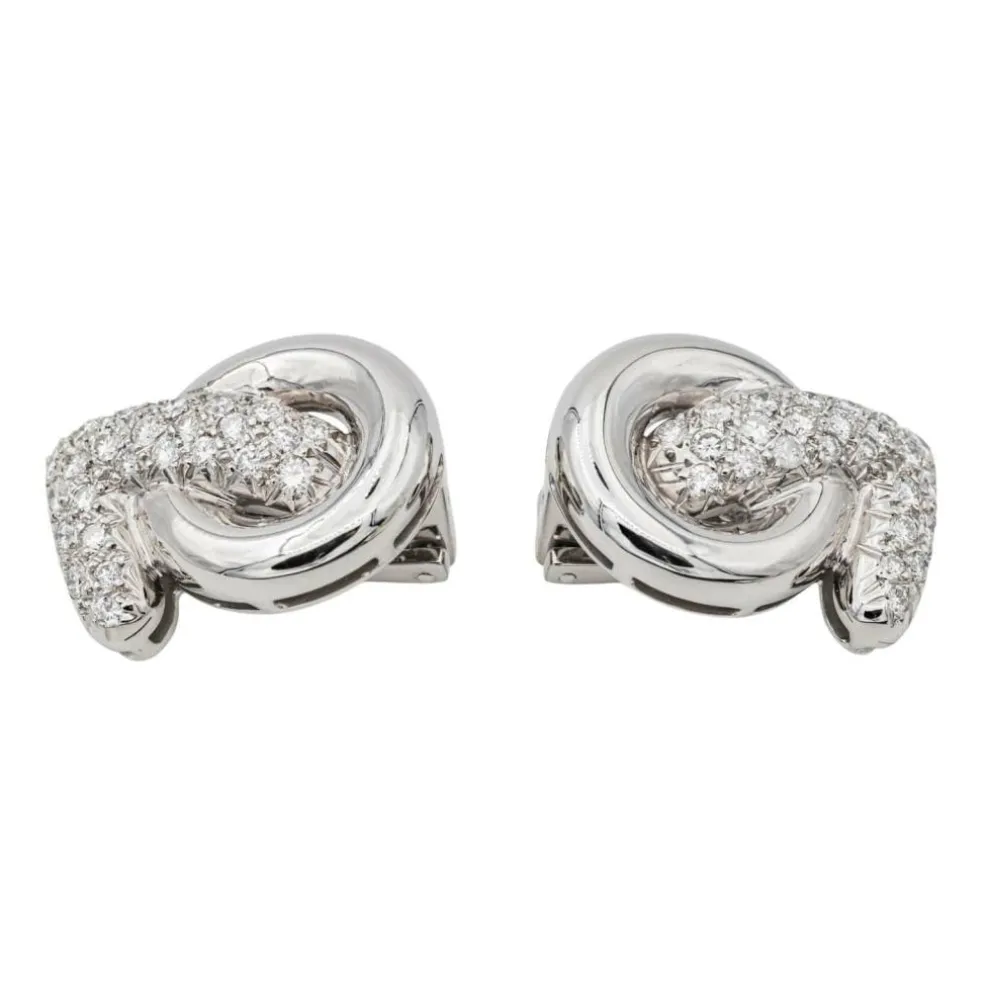Boucles d'oreilles Clip Or blanc Diamant