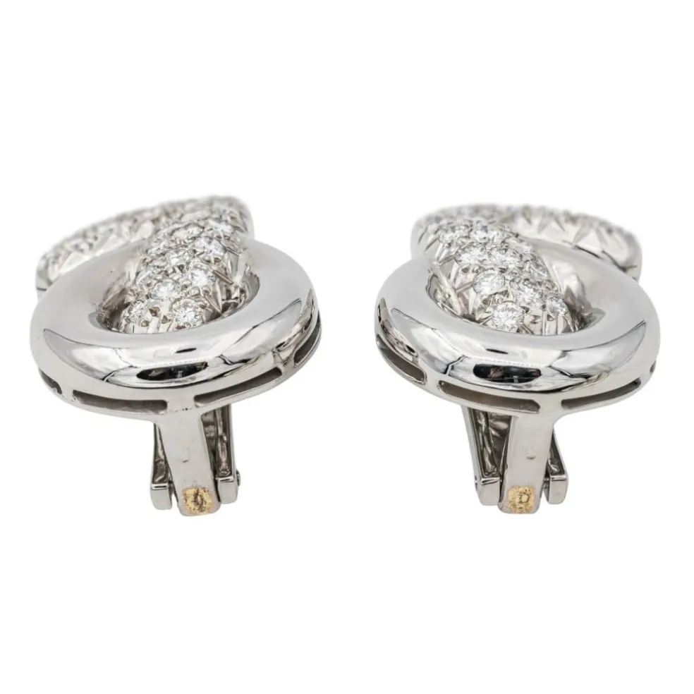 Boucles d'oreilles Clip Or blanc Diamant