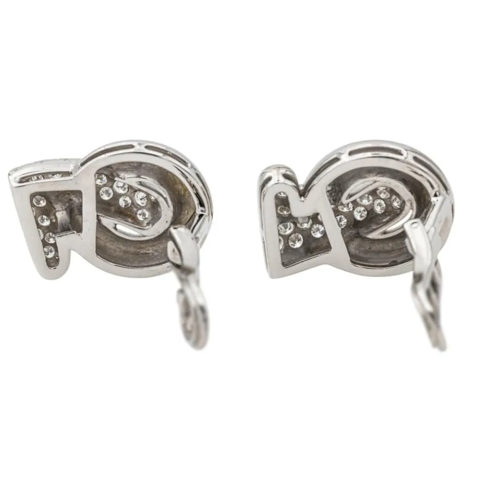 Boucles d'oreilles Clip Or blanc Diamant