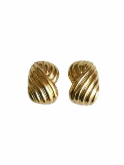 Boucles d'oreilles clip torsade or
