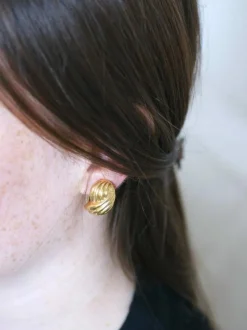 Boucles d'oreilles clip torsade or