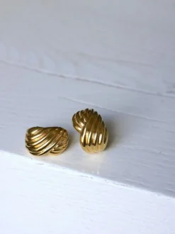 Boucles d'oreilles clip torsade or