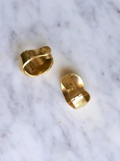 Boucles d'oreilles clip torsade or