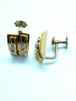 Boucles d'oreilles clips diamants